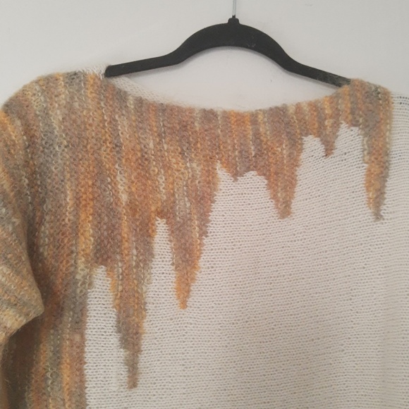 NWOT Handmade wool asymmetrical sweater - Picture 3 of 3